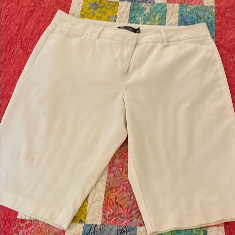 SUMMER CLOSE OUT SALE! New York & Company White Tailored Bermuda Shorts